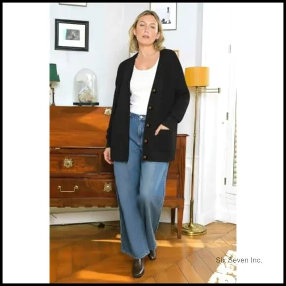 Chunky Knit Cardigan Oversized Button Down Long Sleeve Cozy Fall Sweater - Picture 6 of 7